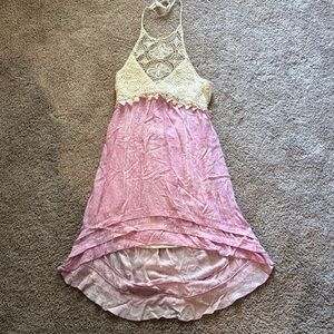 O'Neill Pink and Cream Casual Dress